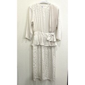 Vintage Dress‎ Billy Jack 7/8 White Long 80s 90s Victorian Evening Wear Wedding